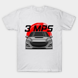 Front Silver 3 MPS Mazdaspeed3 JDM T-Shirt